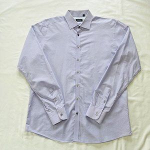 Sand Copenhagen Mens 43 US Large Casual Shirt Button Up Purple 100% Cotton
